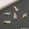 Pears Drop Pendant, Gold Wire Wrapped Single Bail 25x10mm, Gemstone Connector Bracelet Charm, GemMartUSA (50596)